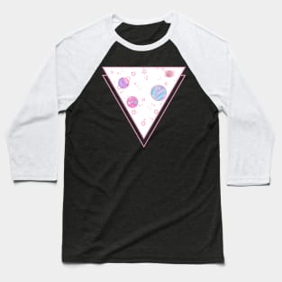 Glitter Galaxy - White Baseball T-Shirt